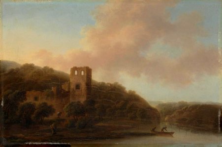 Christian Wilhelm Ernst Dietrich - Ruine am Ufer eines Flusses - WAF 208 - Bavarian State Painting Collections