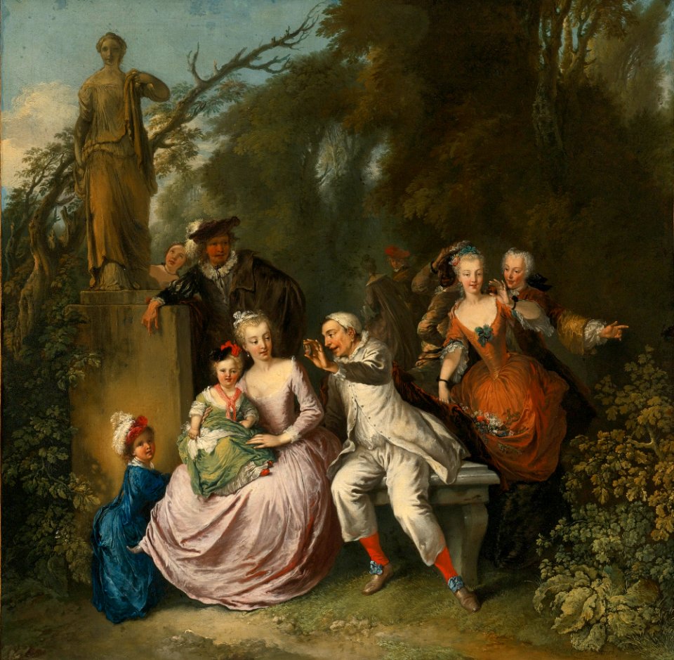 Christian Wilhelm Ernst Dietrich A Comedic Performance In a Park Setting