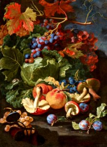 Christian-Berentz-Still-Life-with-Fruit-and-Mushrooms