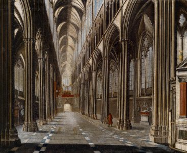 Christian Stöcklin (attr) Gotisches Kircheninterieur