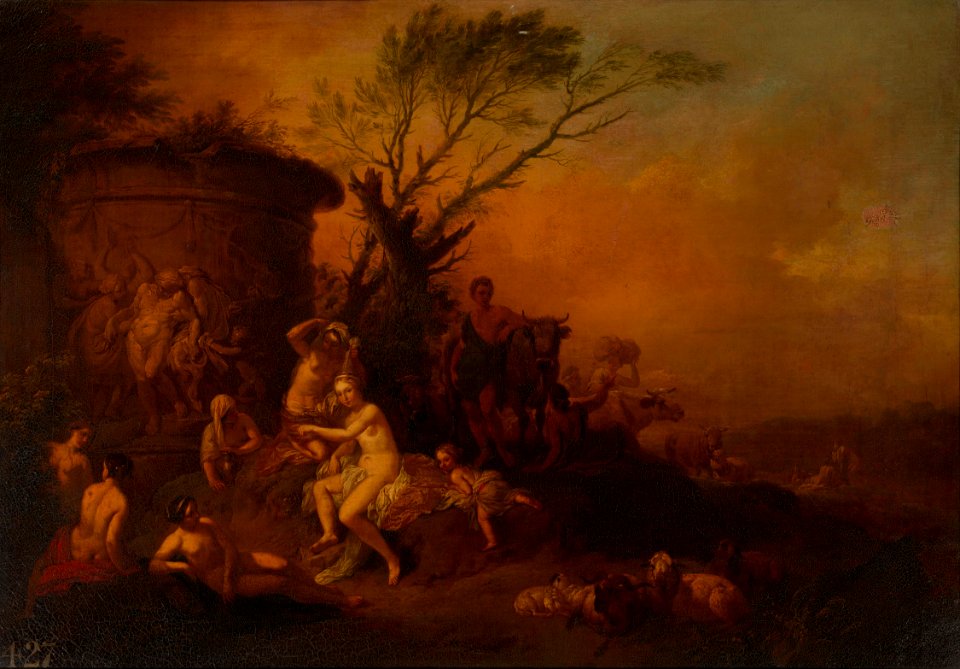 Christian Wilhelm Ernst Dietrich (1712-74) - Nymphs Bathing - RCIN 406119 - Royal Collection