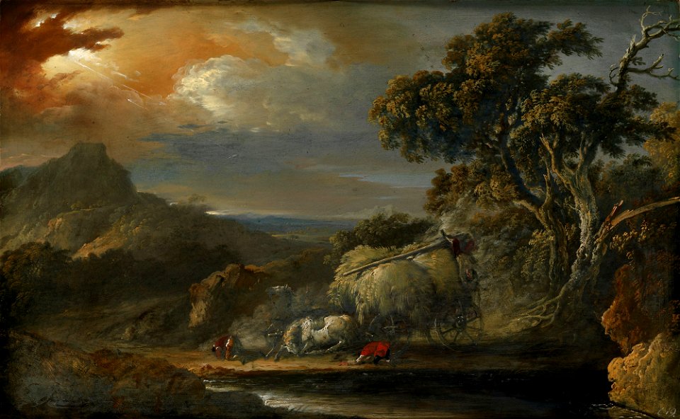 Christian Wilhelm Ernst Dietrich - A Stormy landscape - A III 1785 - Finnish National Gallery