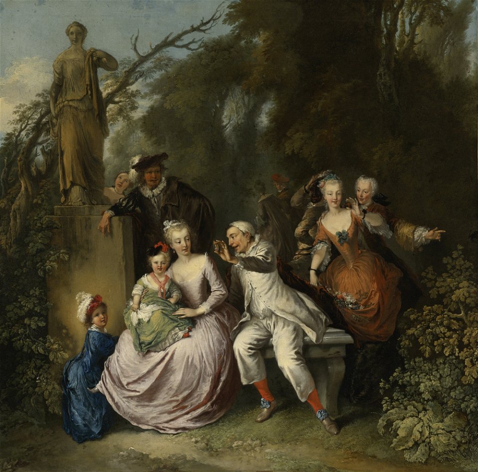 Christian Wilhelm Ernst Dietrich - Eine komödiantische Aufführung in einem Park
