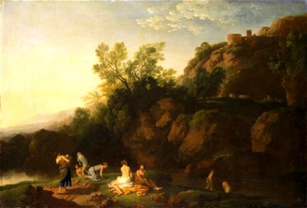 Christian Wilhelm Ernst Dietrich - Zuidelijk landschap met badende vrouwen - Gal.-Nr. 2125 - Staatliche Kunstsammlungen Dresden