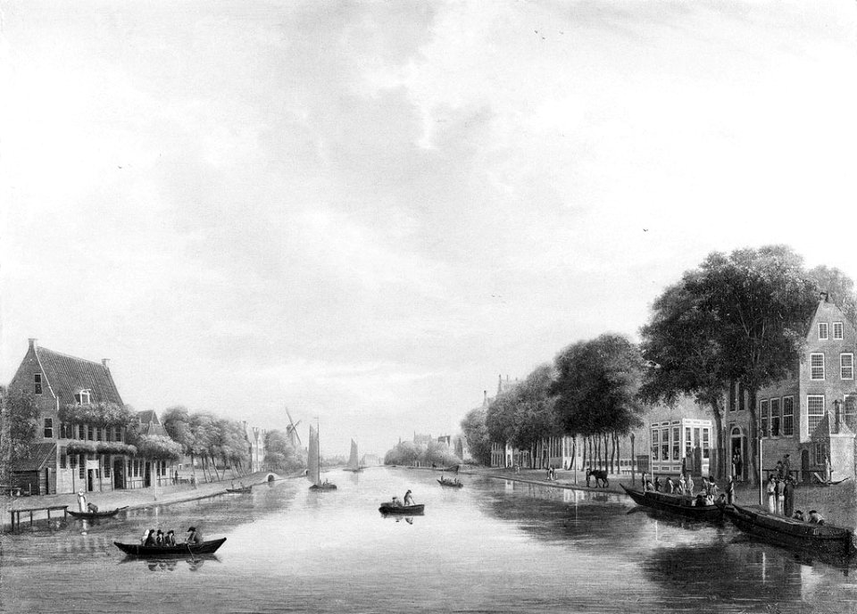 Christian Zepp - Binnen-Amstel vanaf de Hoge Sluis in zuidelijke richting - SA 40314 - Amsterdam Museum