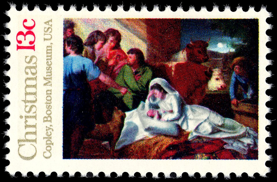 Christmas - Copley Nativity 13c 1976 issue U.S. stamp
