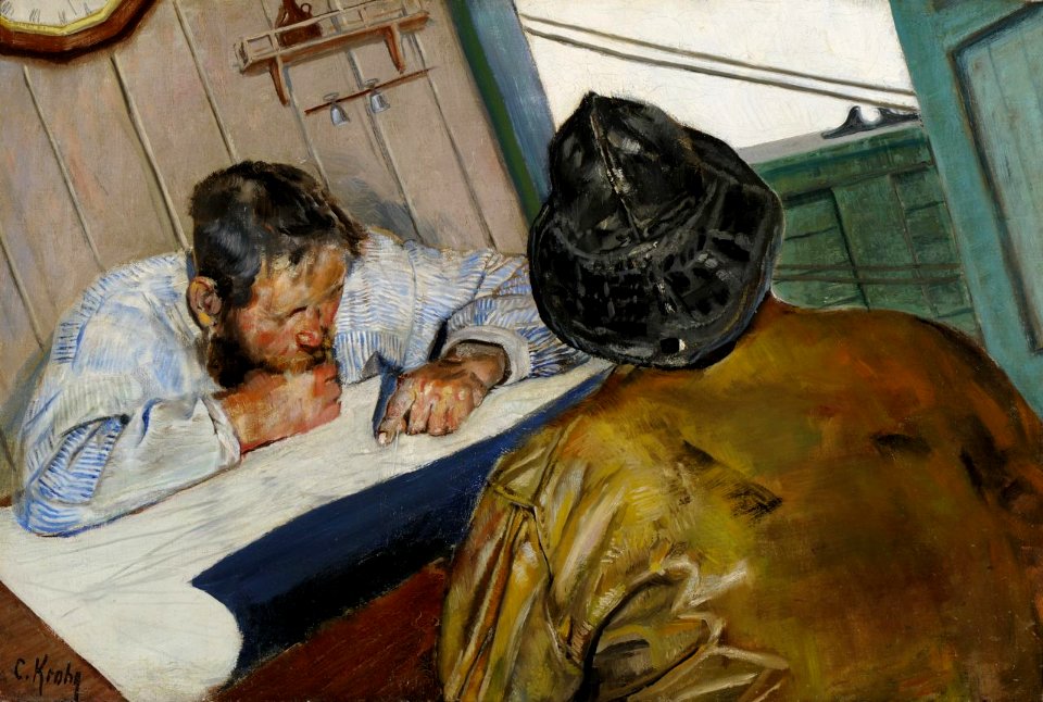 Christian-Krohg-Draftet-studeres-ca-1910