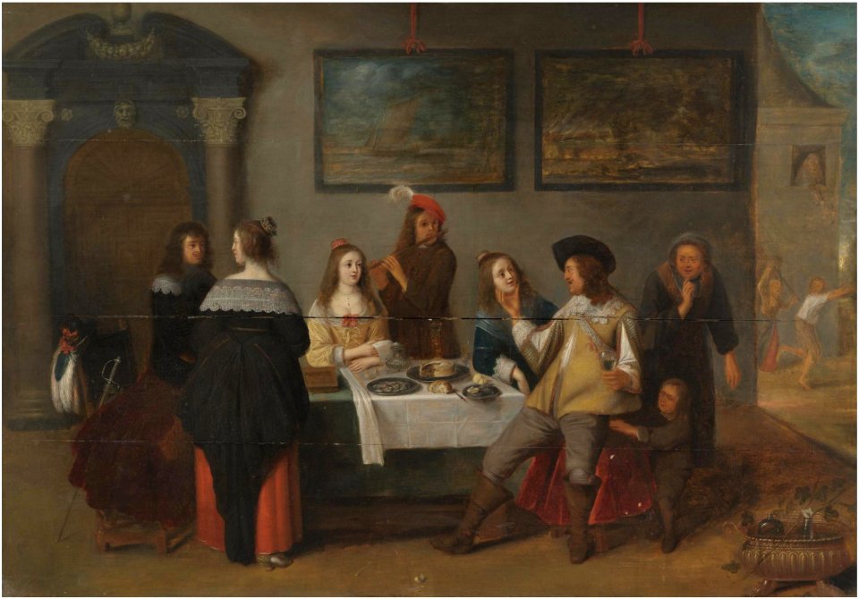 Christoffel Jacobsz. van der Laemen - The prodigal son in a brothel