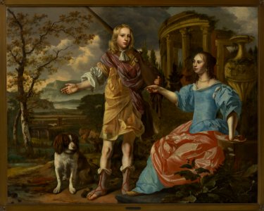 Christoffel Pierson - Portrait of a hunter with a lady - M.Ob.2377 MNW - National Museum in Warsaw