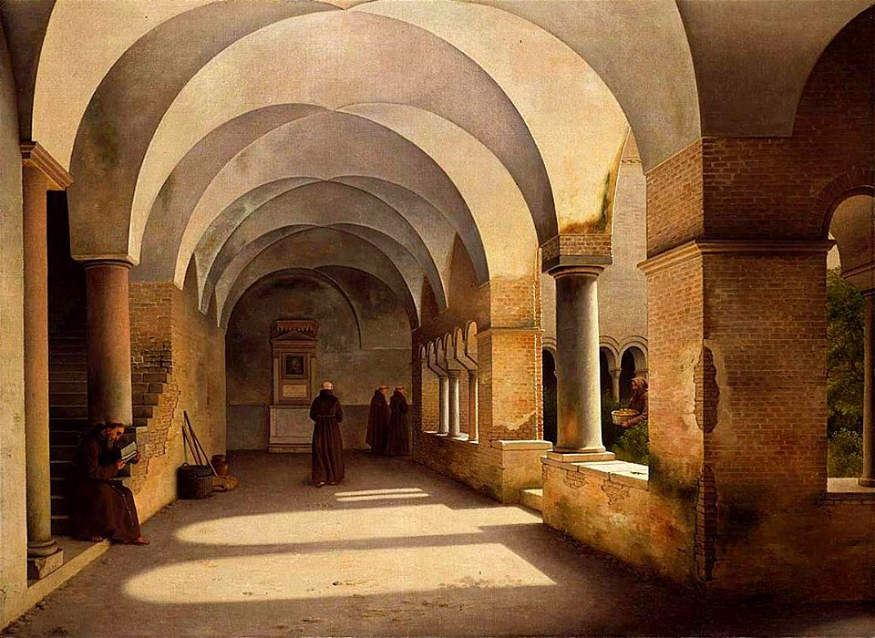 Christoffer Wilhelm Eckersberg - The Cloisters, San Lorenzo fuori le mura - WGA7458