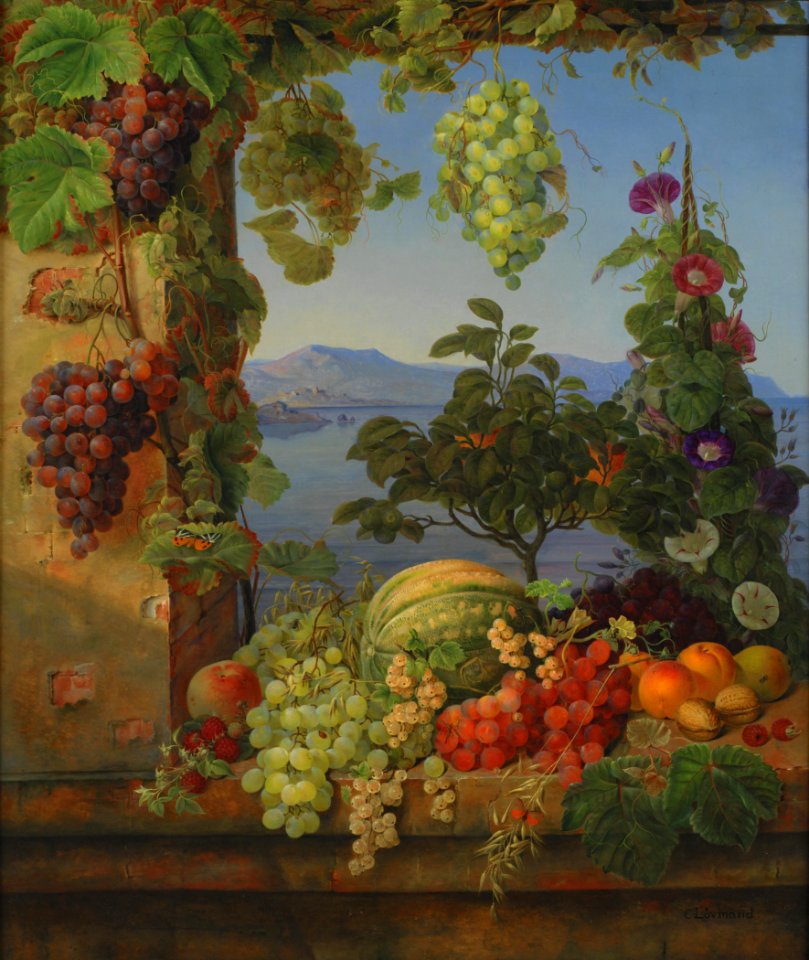 Christine Løvmand - Frugter i et italiensk landskab - KMS453 - Statens Museum for Kunst