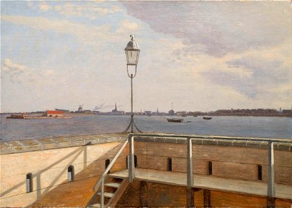 Christoffer Wilhelm Eckersberg - View from the Trekroner Battery with Copenhagen in the distance - Google Art Project. Free illustration for personal and commercial use.