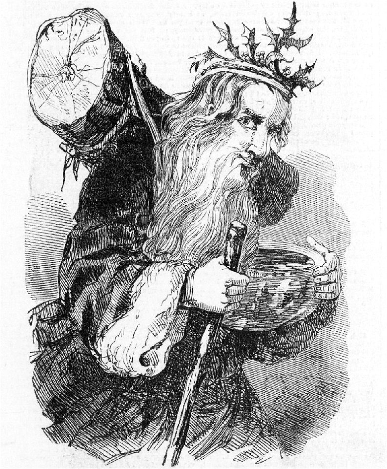 Christmas with the Yule Log, Illustrated London News, 23 Dec 1848