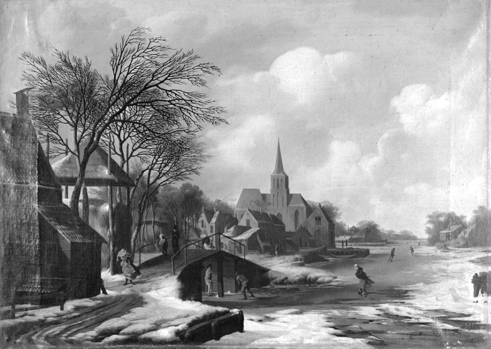 Christoffel Frederik Franck - Winterlandschap - SA 22536 - Amsterdam Museum