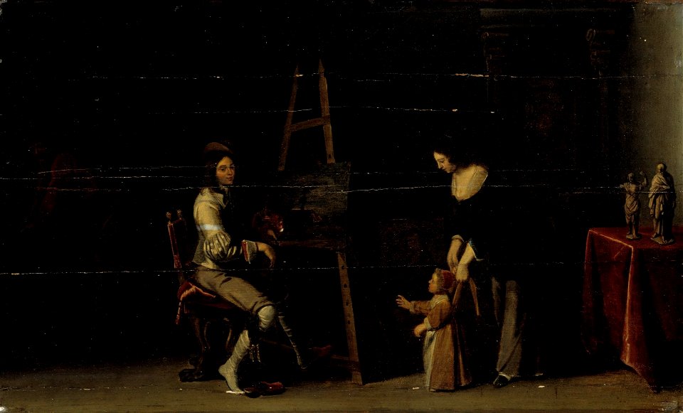 Christoph Jacobsz. van der Lamen - Artist at his studio - S-1999-62 - Finnish National Gallery