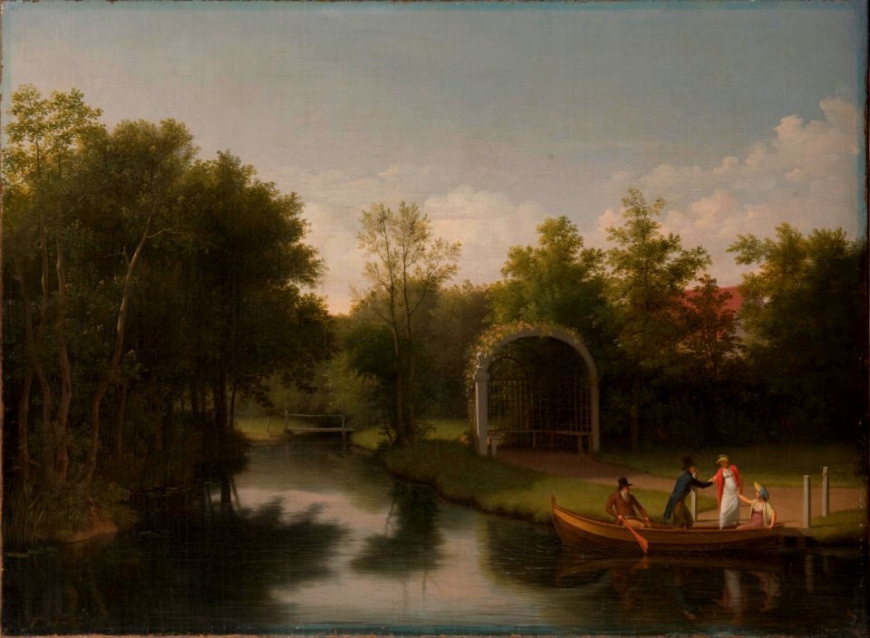 Christoffer Wilhelm Eckersberg - Arbour in the park of Sanderumgård manor - Google Art Project
