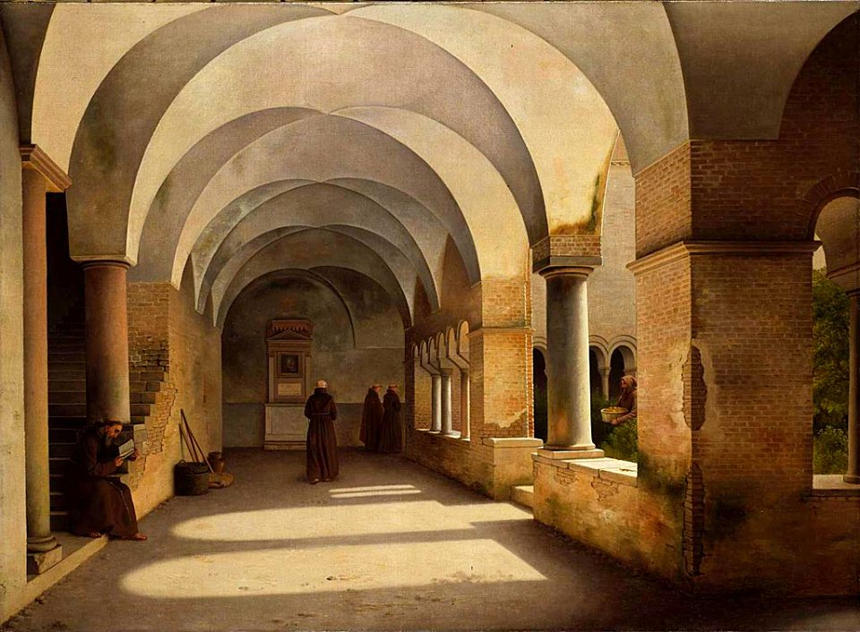Christoffer Wilhelm Eckersberg - The Cloisters, San Lorenzo fuori le mura