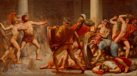Christoffer Wilhelm Eckersberg - Ulysses' revenge on Penelope's suitors - Google Art Project