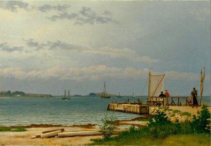 Christoffer Wilhelm Eckersberg - View towards Koster from the jetty at Kallehave - Google Art Project