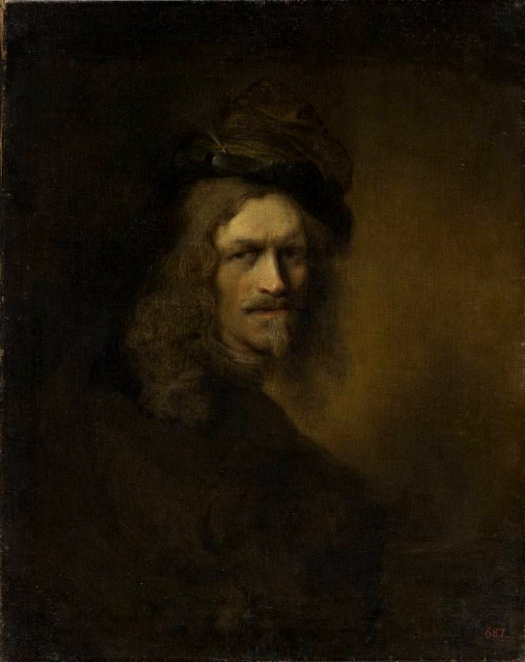 Christoph Paudiß - Selbstbildnis mit Gamsbart - 5607 - Bavarian State Painting Collections