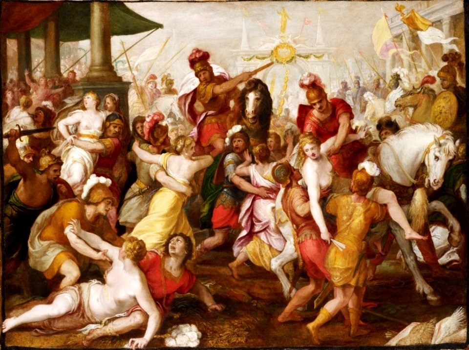 Christoph Schwarz (1550-97) - The Rape of the Sabines - RCIN 403026 - Royal Collection