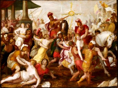 Christoph Schwarz (1550-97) - The Rape of the Sabines - RCIN 403026 - Royal Collection
