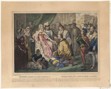 Christophe Colomb a la cour d'Isabelle II - Pairs, Vve. Turgis ; Lith. de Turgis. LCCN94504672