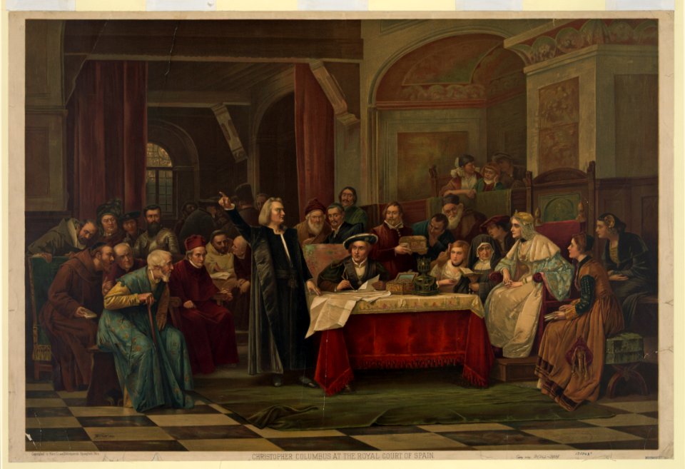 Christopher Columbus at the royal court of Spain - VBrožik 1884. LCCN2006676658