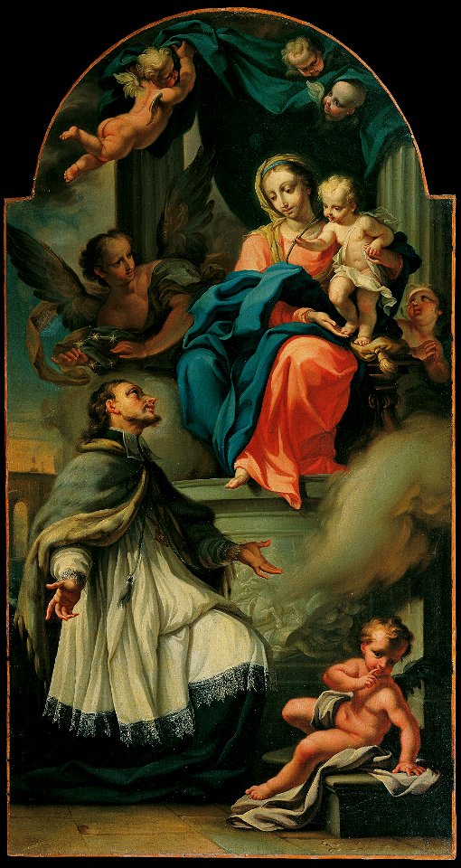Christoph Unterberger - Der heilige Johannes von Nepomuk empfängt von Maria den Sternenkranz - 2173 - Österreichische Galerie Belvedere