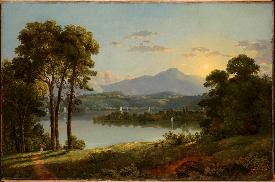 Christopher Pearse Cranch - View on the Hudson - 2001.86 - Fogg Museum