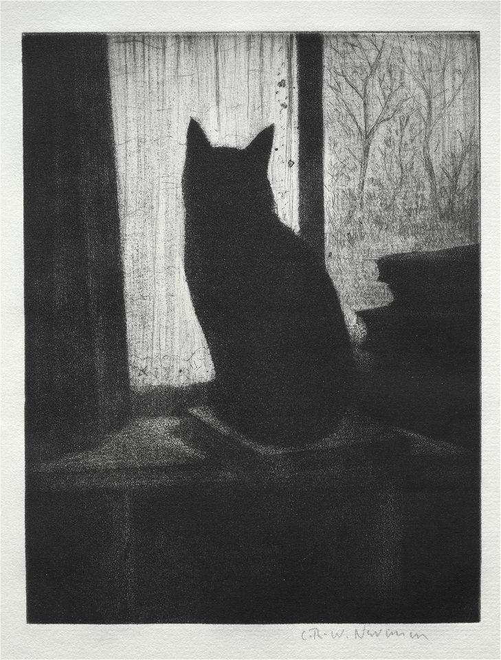 Christopher Richard Wynne Nevinson (British, 1889-1946) - The Cat - 1948.433 - Cleveland Museum of Art