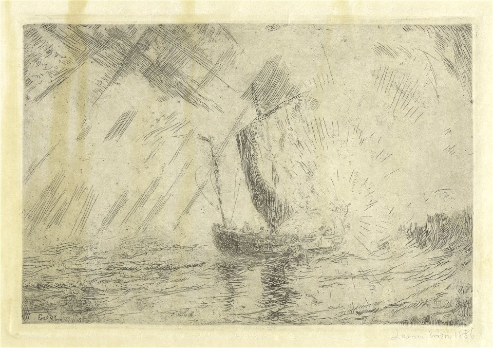 Christus bedaart de storm, James Ensor, Mu.ZEE Oostende, SM001356