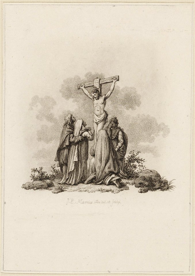 Christus aan het kruis met wenende vrouwen, objectnr A 16627