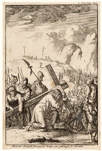 Christus draagd syn eygen kruys om gekruyst te werden, objectnr A 41750