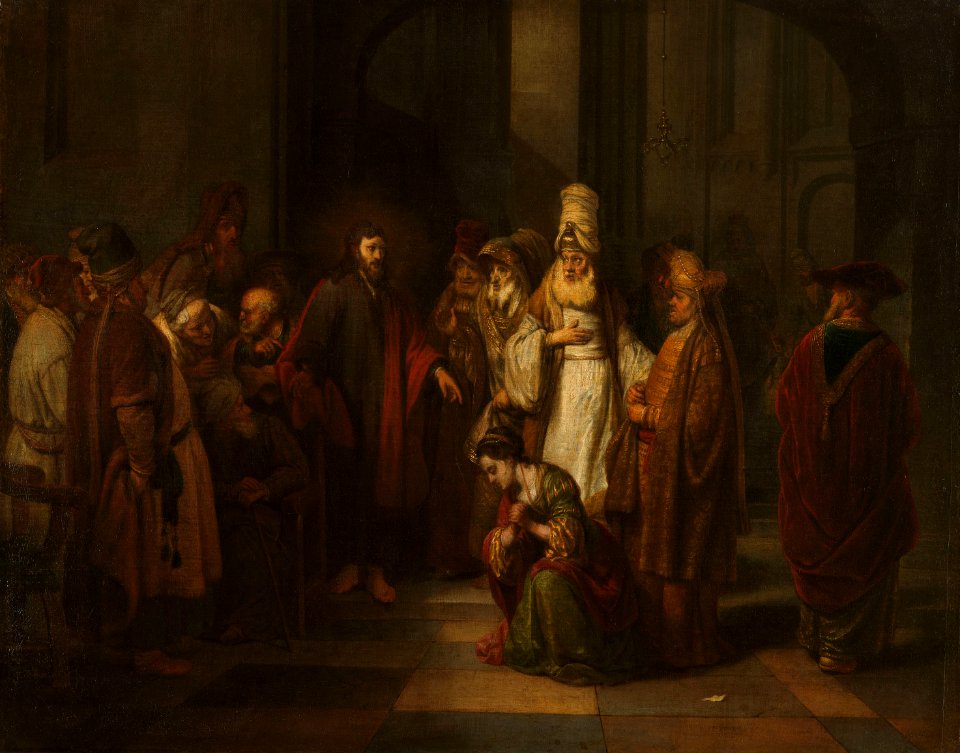 Christus en de overspelige vrouw Rijksmuseum SK-A-106