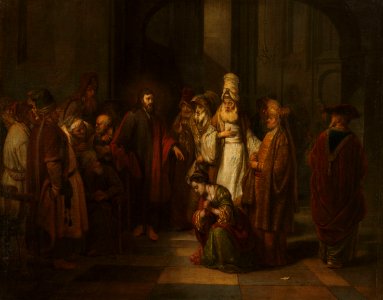 Christus en de overspelige vrouw Rijksmuseum SK-A-106