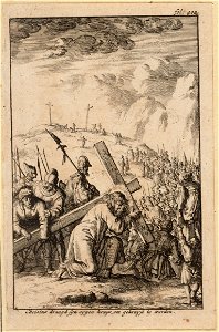 Christus draagd syn eygen kruys om gekruyst te werden, objectnr A 41768