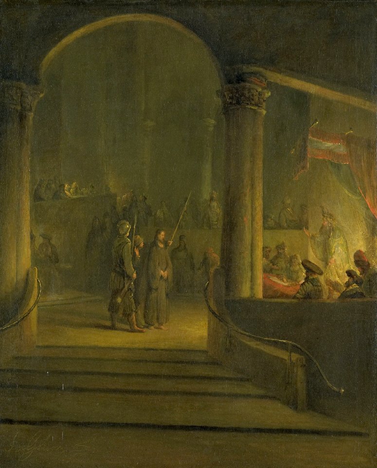 Christus voor Kajafas Rijksmuseum SK-A-2360