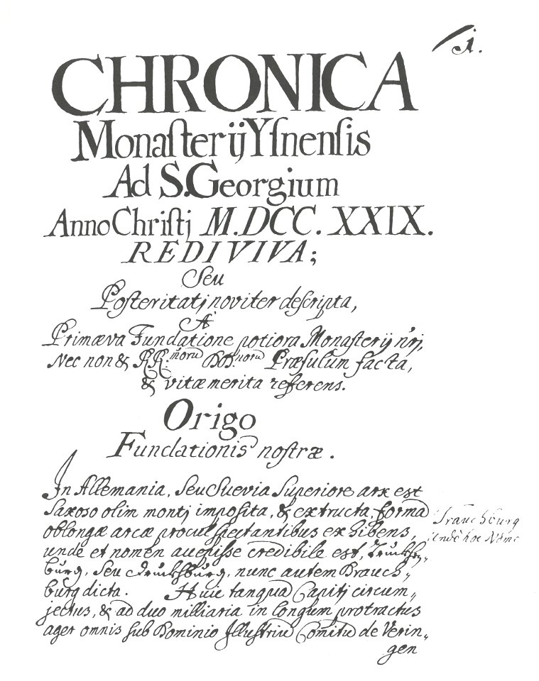 Chronica Monasterii Ysnensis