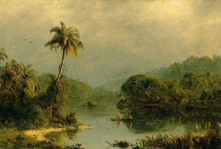 Frederic Edwin Church - Tropical Landscape. Free illustration for personal and commercial use.