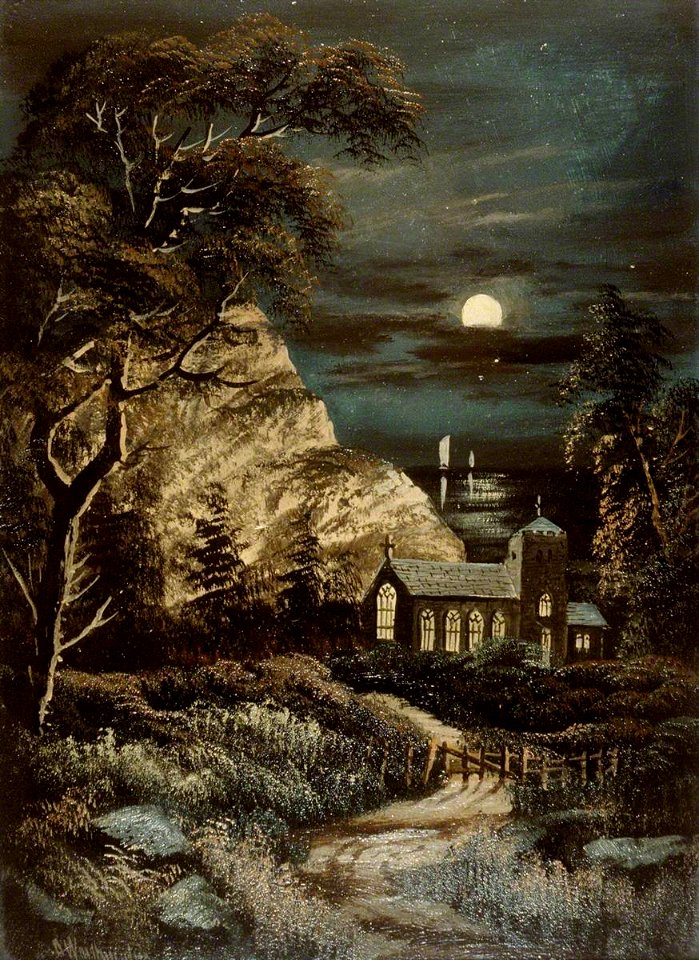 Church by Moonlight (gcf01376)