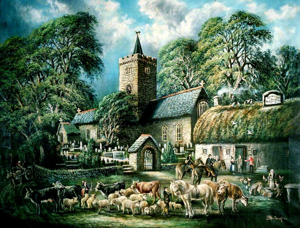 Church and Inn, Llanbadarn Fawr (gcf02088)