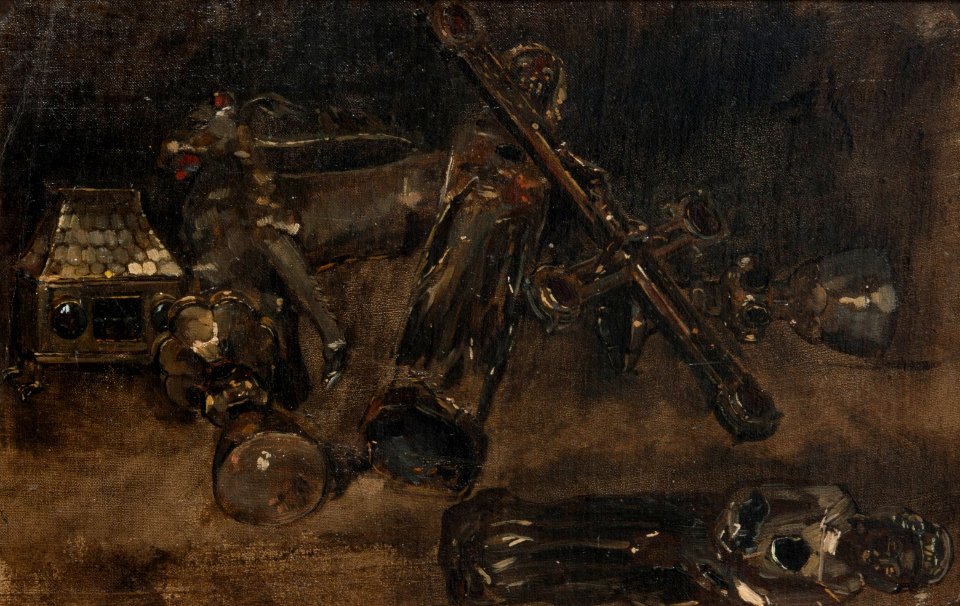 Church Plate and Images. Study for Waldemar Atterdag Holding Visby to Ransom - Nationalmuseum - 20608
