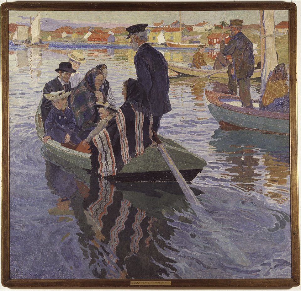 Church-Goers in a Boat (Carl Wilhelmson) - Nationalmuseum - 18800