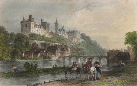 Château and bridge of Pau = Château et pont de Pau = Schlosz (sic) und Brücke zu Pau - Fonds Ancely - B315556101 A ALLOM 1 002