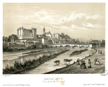 Château de Pau - Vue prise de Jurançon - Fonds Ancely - B315556101 A LALANNE 2 006
