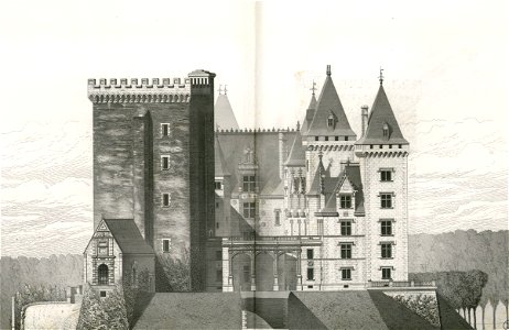 Château de Pau. Etat actuel. Façade principale (est) (double page) - Fonds Ancely - B315556101 A LAFOLLYE 080