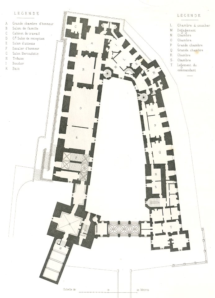 Château de Pau. Etat actuel. Plan du premier étage - Fonds Ancely - B315556101 A LAFOLLYE 079