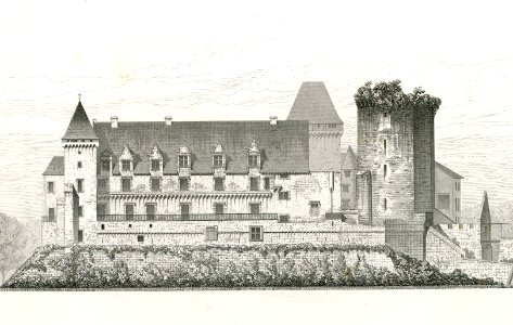 Château de Pau. Etat en 1828. Façade au midi - Fonds Ancely - B315556101 A LAFOLLYE 073