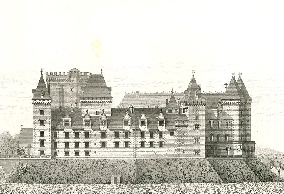 Château de Pau. Etat actuel. Elévation nord - Fonds Ancely - B315556101 A LAFOLLYE 084